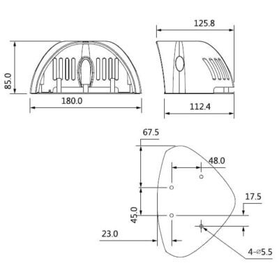 Auto Guard Mobile Dome Camera Bracket -VSBKTA201W