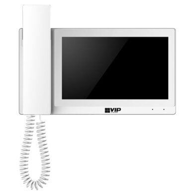 Residential IP Intercom Monitor with Handset (White) - INTIPMONDWH2