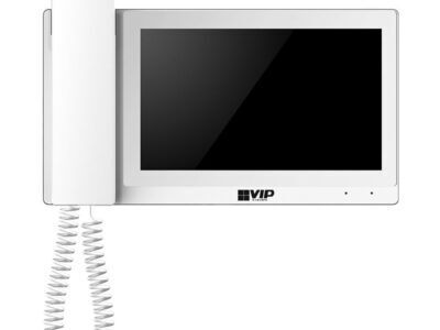 Residential IP Intercom Monitor with Handset (White) - INTIPMONDWH2