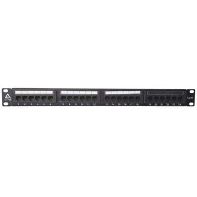 24-Port CAT6 Patch Panel (1U) - RMC-PP24-6-T