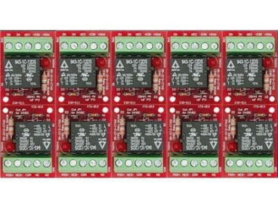 12/24VDC 10-Pack Relay Module (One 7A SPDT Relay)