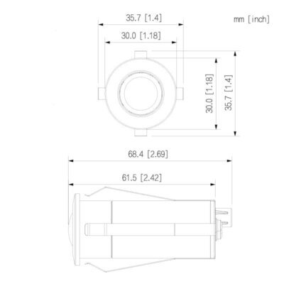 Mobile Series 1080p Fixed HDCVI Flush Mount Bumper Camera
