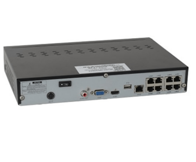 IVSEC NVR, 8 Ch, 12MP, 8 PoE+ Ports, 1 Bay, H265, 4K HDMI, IVS - Image 2