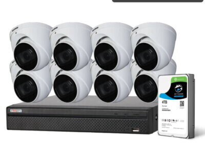 Compact 16 Channel 8.0MP HDCVI Surveillance Kit (8 x Motorised Cameras, 4TB HDD) - CVRKIT-C1684M-8
