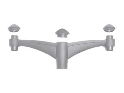 Midipilar Pole Bracket - Double (Grey)