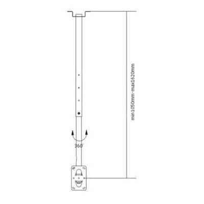 360° Rotating Ceiling Mount Mast