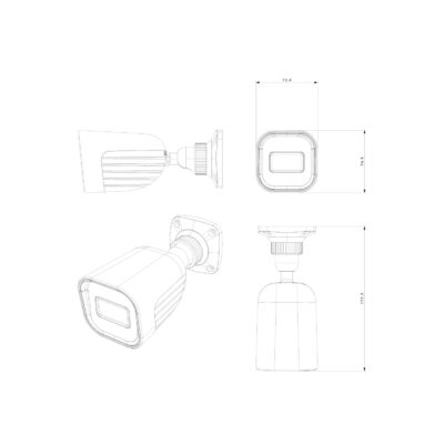 20M IR 2MP Fixed Lens Bullet - I2-320IPSN-28-G-V2 - Image 4