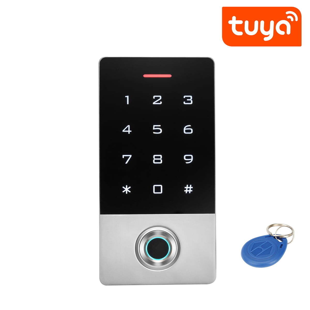 Standalone Touch IP68 Keypad with 13.56MHz RFID, Fingerprint Access, and WiFi (Tuya)