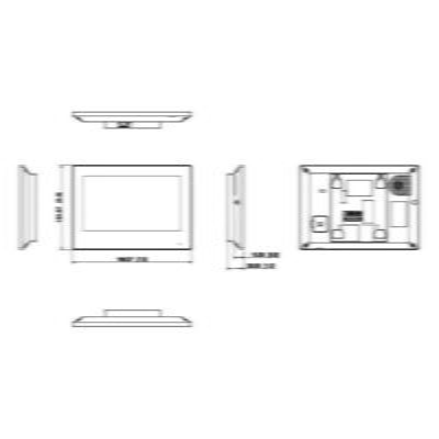 Residential Series Touchscreen IP Intercom Monitor (White) - INTIPMONKW - Image 3