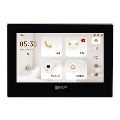 Residential Series Touchscreen IP Intercom Monitor (Black) - INTIPMONKB