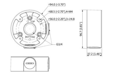 Adapter/Junction Box for Surveillance Cameras