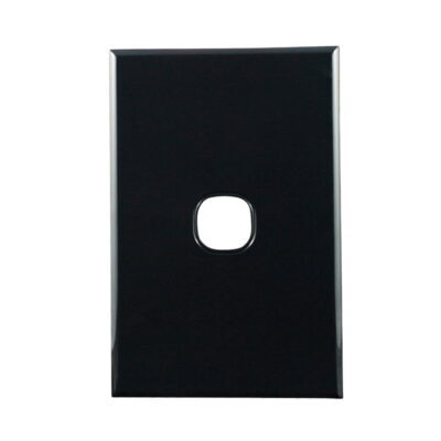 Basix S Series Grid Plate 1 Gang - Black - CS-BS-PB1B