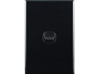 Basix S Series Light Switch 1 Gang - Black - CS-BS-LS161VB