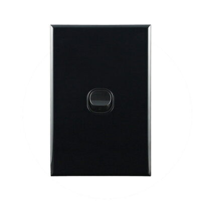 Basix S Series Light Switch 1 Gang - Black - CS-BS-LS161VB