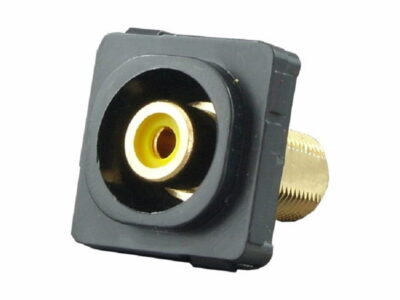 RCA Mechanism Recessed Yellow ID - Black - CS-MRCARYB