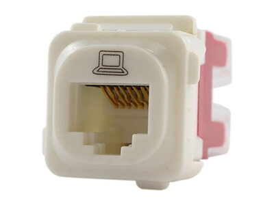 RJ45 CAT5E Data Jack - White - CS-CAT5E