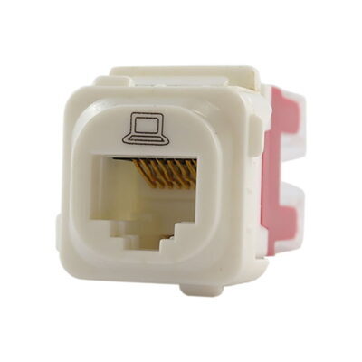 RJ45 CAT5E Data Jack - White - CS-CAT5E