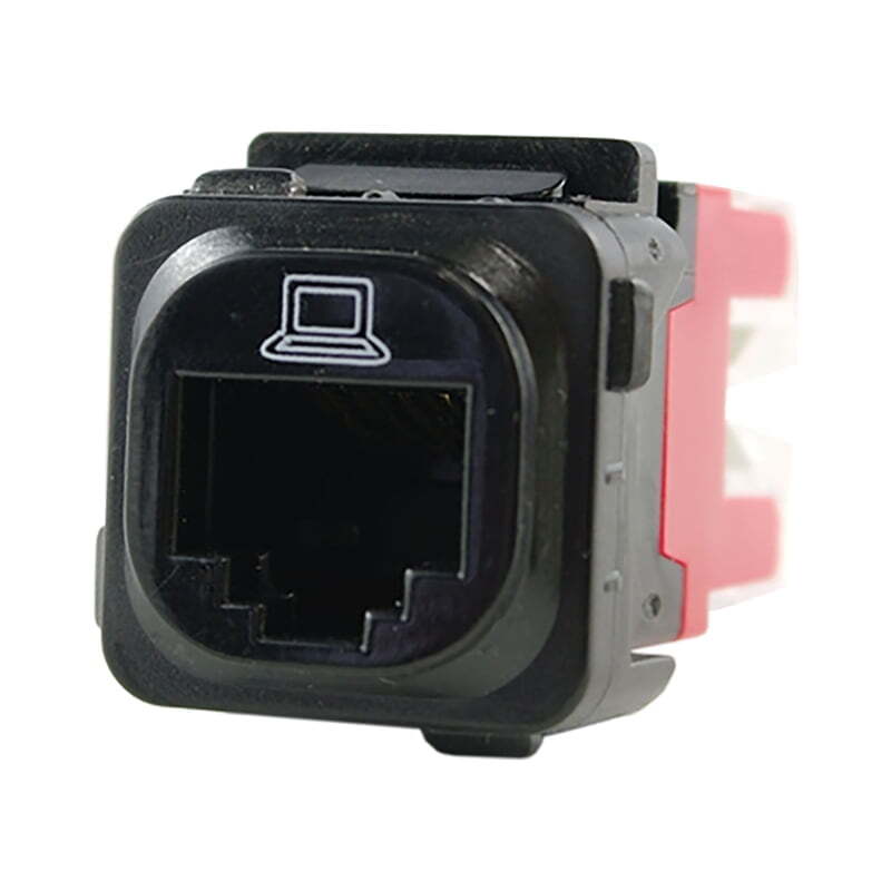 RJ45 CAT5E Data Jack - Black - CS-CAT5EB