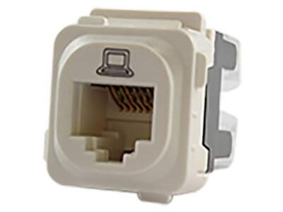 RJ45 CAT6 Data Jack - White - CS-CAT6