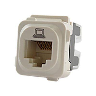 RJ45 CAT6 Data Jack - White - CS-CAT6