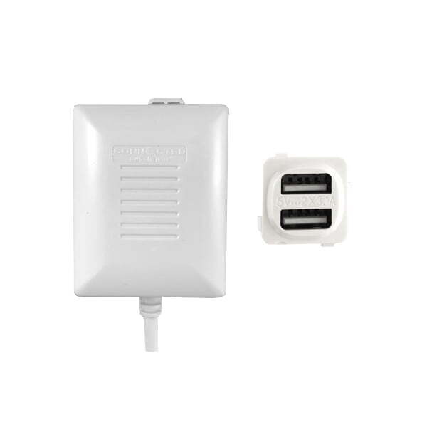 Dual USB Charger Fast Charge - White - CS-MUSB31R