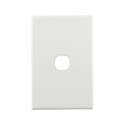 Basix S Series Grid Plate 1 Gang - White - CS-BS-PB1