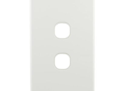 Basix S Series Grid Plate 2 Gang - White - CS-BS-PB2