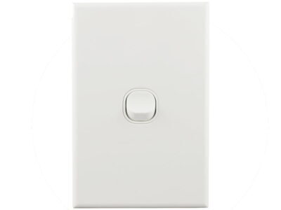 Basix S Series Light Switch 1 Gang - White - CS-BS-LS161V