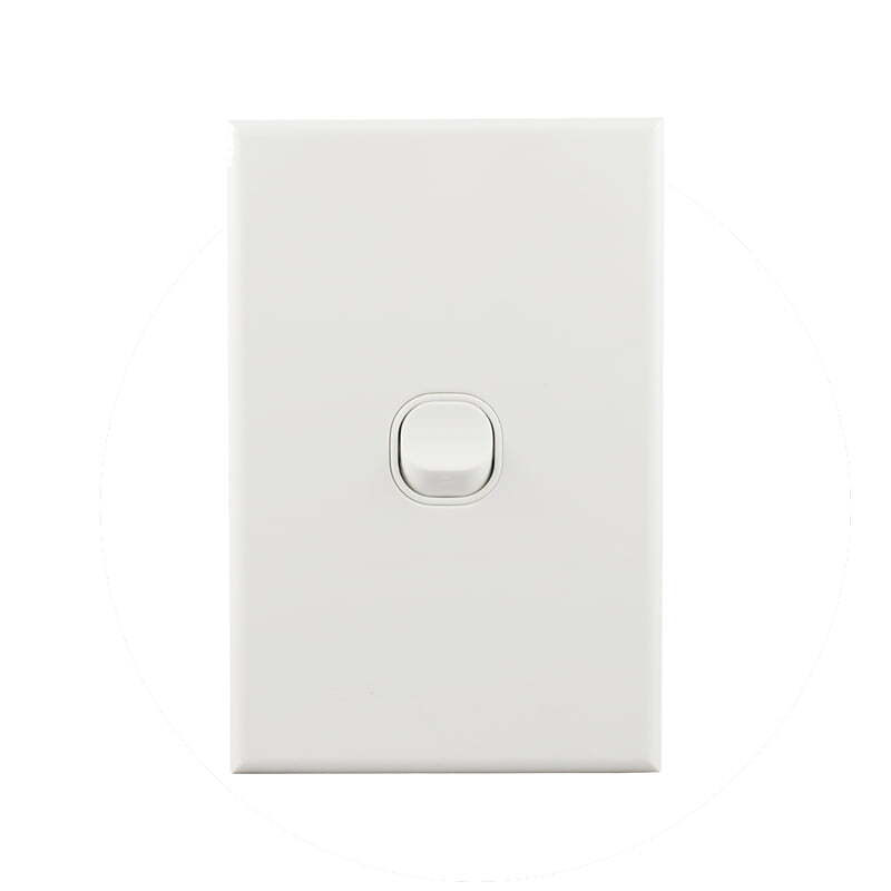 Basix S Series Light Switch 1 Gang - White