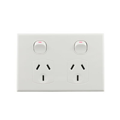 Basix S Series Double Power Point - White - CS-BS-POD10