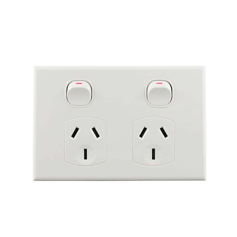 Basix S Series Double Power Point - White