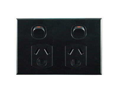 Basix S Series Double Power Point - Black - CS-BS-POD10B