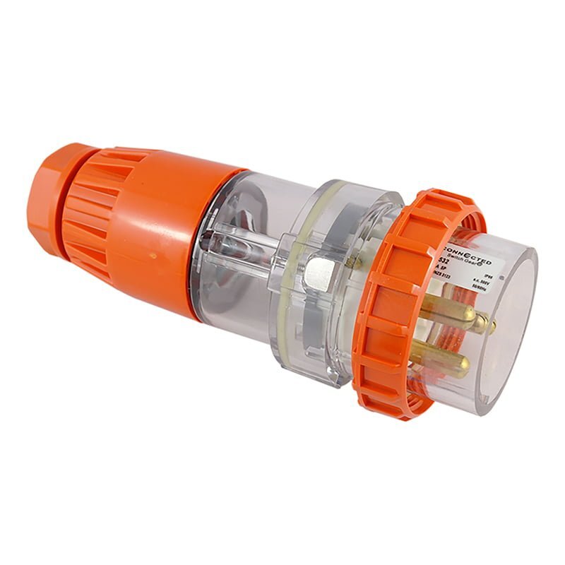 Impact Series Industrial 5-Pin Straight Plug (32A 500V) - CS-P532