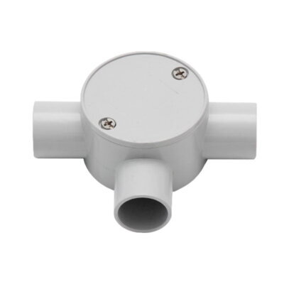 25mm Grey 3-way Junction Box - CNA126