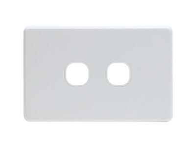Grid Plate 2 Gang - White - ESW102