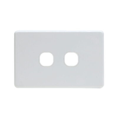 Grid Plate 2 Gang - White - ESW102