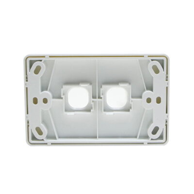 Grid Plate 2 Gang - White - ESW102 - Image 2