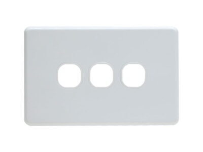 Grid Plate 3 Gang - White - ESW103