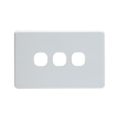 Grid Plate 3 Gang - White - ESW103