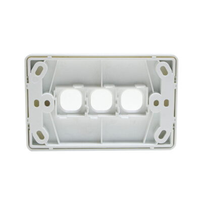 Grid Plate 3 Gang - White - ESW103 - Image 2