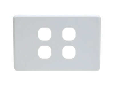 Grid Plate 4 Gang - White - ESW104