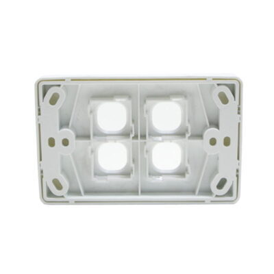 Grid Plate 4 Gang - White - ESW104 - Image 2