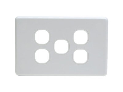 Grid Plate 5 Gang - White - ESW105