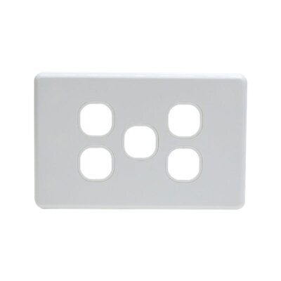 Grid Plate 5 Gang - White - ESW105