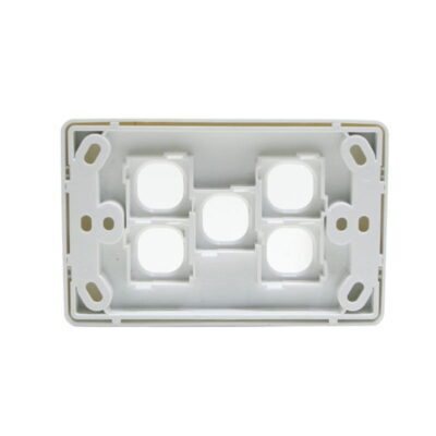 Grid Plate 5 Gang - White - ESW105 - Image 2