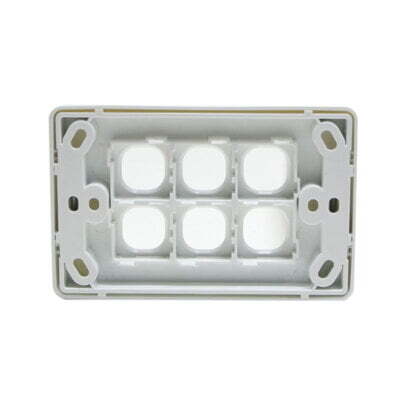 Grid Plate 6 Gang - White - ESW106 - Image 2
