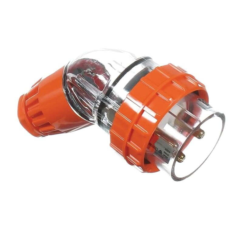 3 Pin Round Angled Industrial Plug 32A