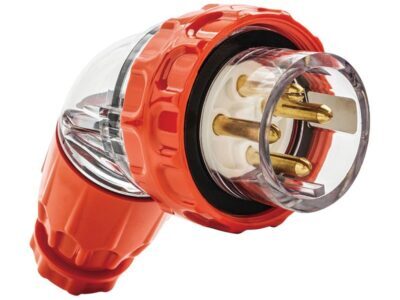 4 Pin Round Angled Industrial Plug 40A - PA440R3P