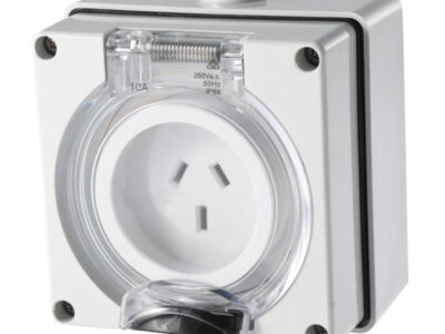 3 Pin Flat Industrial Socket 10A - S3101P