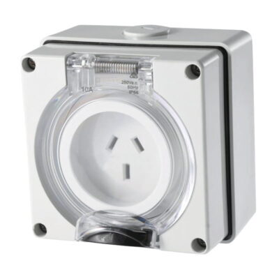3 Pin Flat Industrial Socket 10A - S3101P